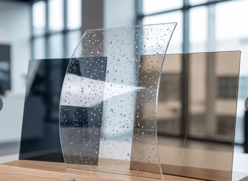 Solid polycarbonate sheets in clear, smoky, and bronze